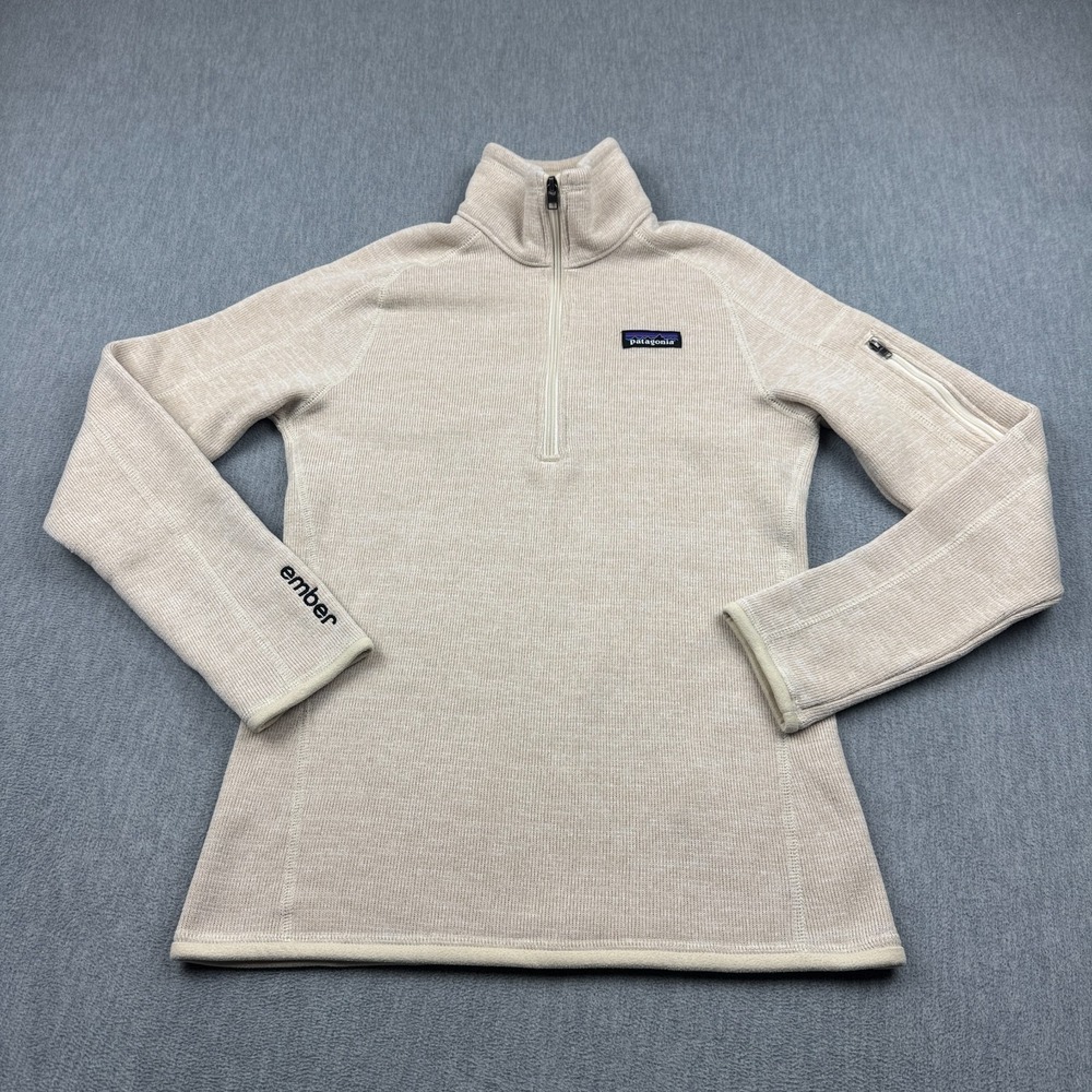 Patagonia Better Sweater‎ Womens XS Beige Fleece 1/4 Zip Pullover 25618